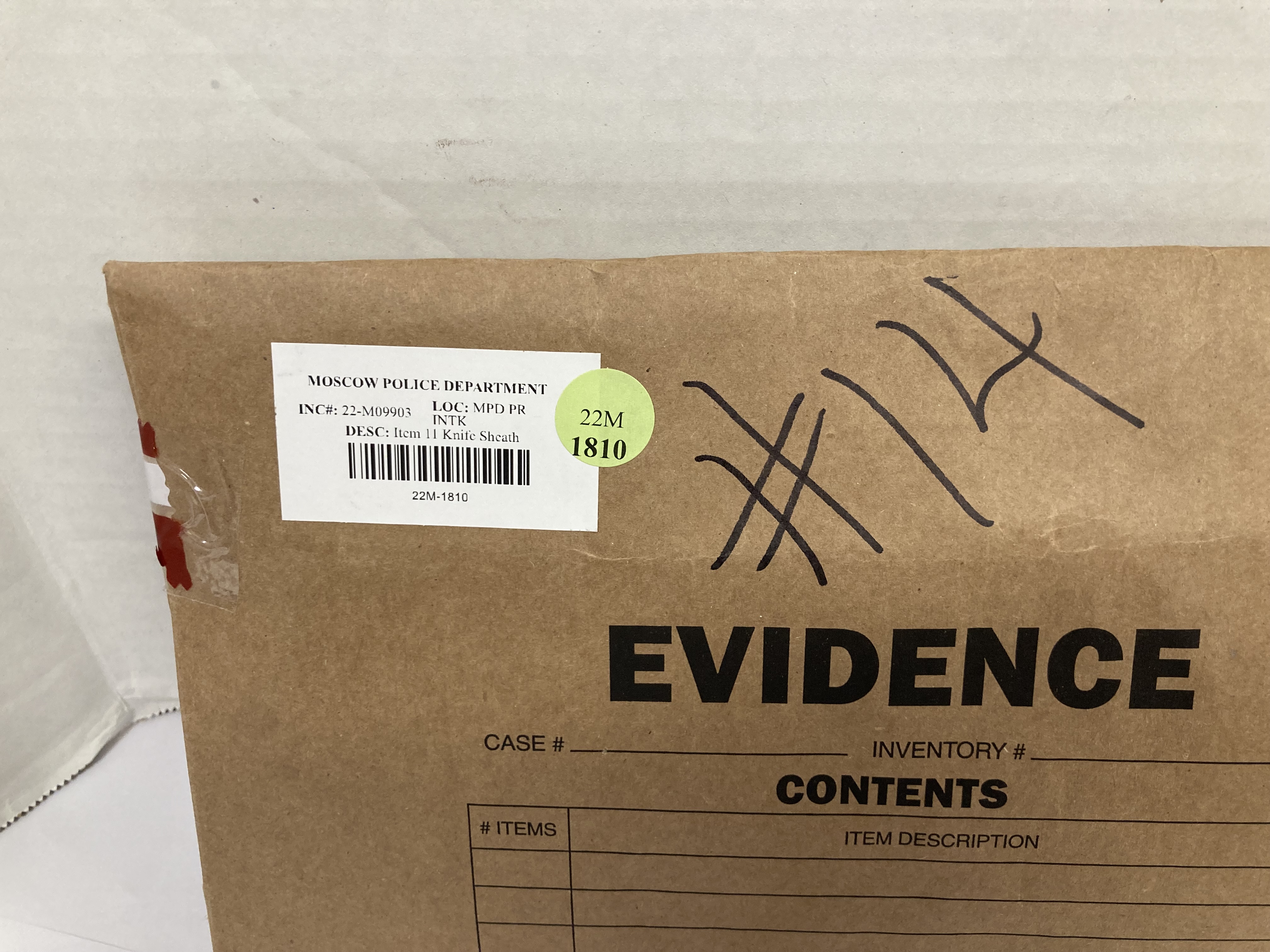 22M-1810 Shipping Envelope — View A