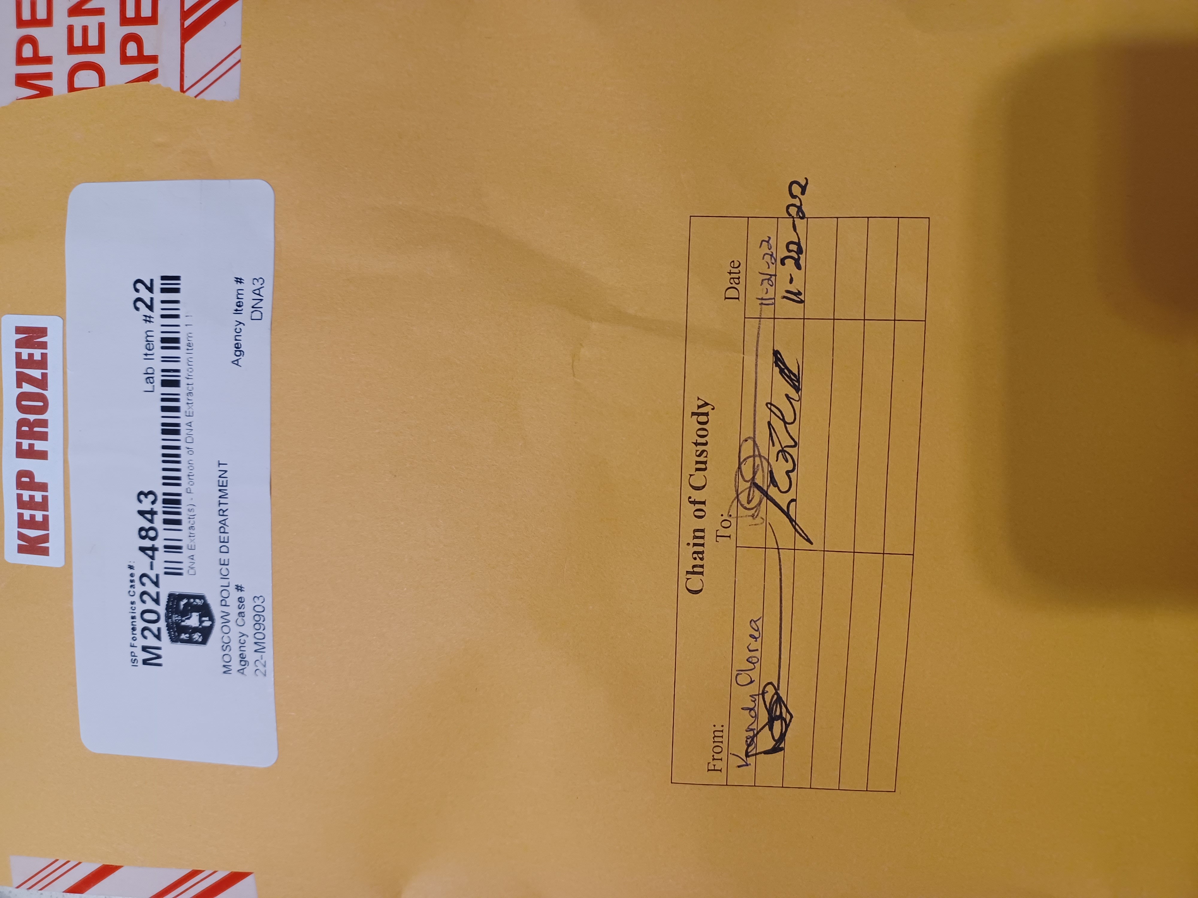 DNA profile delivered to Othram (1)